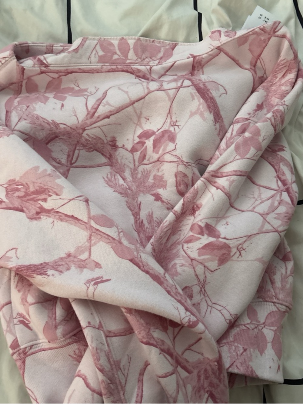 Abercrombie & Fitch Pink Floral Off-the-Shoulder Sweater